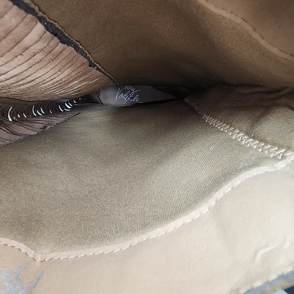 Very Volatile Fringe Riding Boot Leather Taupe women's 6.5 - Picture 7 of 16